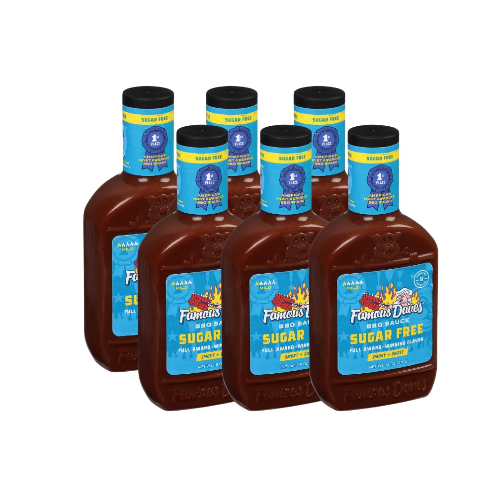 Famous Dave's - 6 pck, Sugar Free BBQ Sauce (108 oz.)