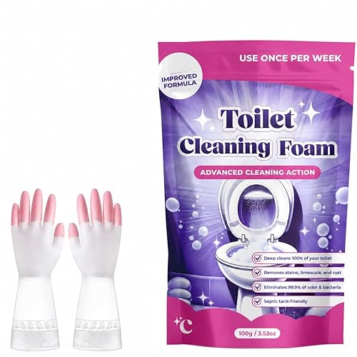 Alcha Grillers Upgrade Toilet Bowl Cleaner, for Sparkling Clean, Touch Free Foaming Cleaning Powder