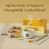 Turmeric Ginger Lemongrass Tea Bags | Aromatic Herbal Blend | Caffeine-Free, Refreshing & Natural | 60g (2g-30 Pyramid Tea bags)