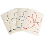 Skoy Cloth, 4-pack Versatile Swedish Dishcloths for Kitchen and Household Use, Reusable Cleaning Cloths, Planet-Friendly, Dishwasher and Dryer-Safe