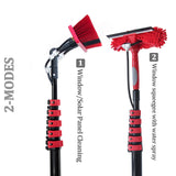 CNHOPOLE Water Fed Pole Window Cleaning Brush System Solar Panel Washing Kit 24ft Extension Pole Telescopic High Reach Cleaner with Soap Dispenser