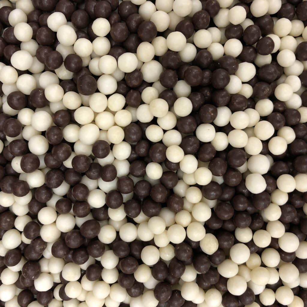 3mm DUO Crispies - 1.2lb Jar | White & Chocolate Candy-Coated Rice Cereal for Desserts, Cakes, Brigadeiros, Cupcakes & Ice Cream