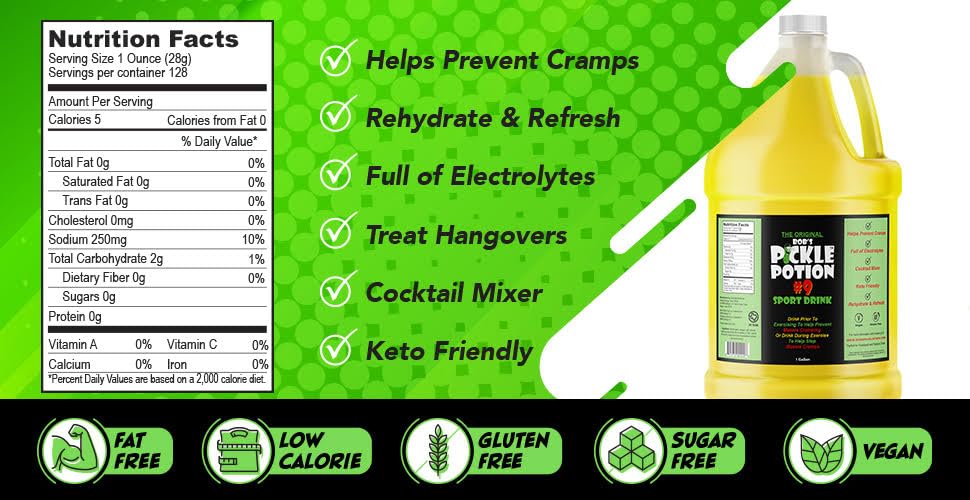 Bob's Pickle Potion #9 Dill Juice - Sports Drink (Gallon)