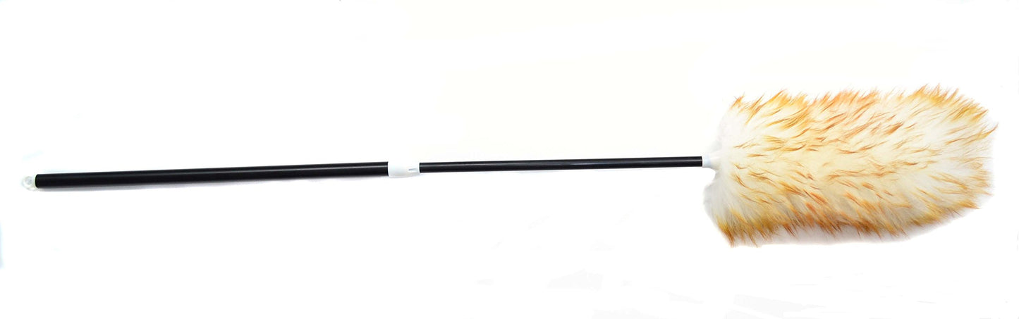 Surell Duster - Lambswool Feather Duster with Extendable 30" Handle - Anti Static Shearling Duster Head for Cleaning Cars, Ceiling Fans, Furniture