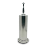 Indecor Home Chrome Silver Metal Toilet Bowl Brush with Handle Lid Holder, Durable Bathroom Cleaning Tool for Easy Toilet Maintenance, Bathroom Toilet