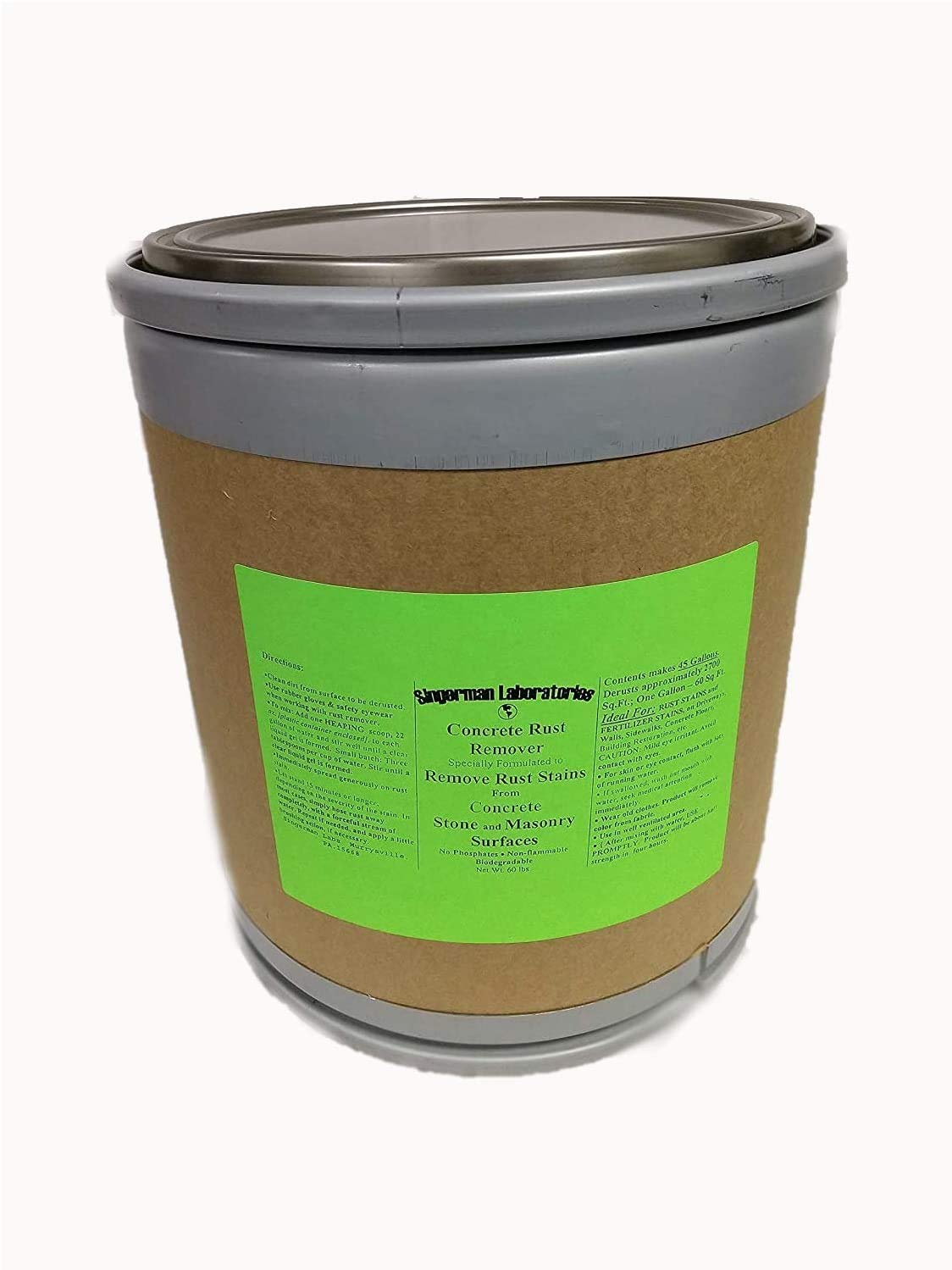 Singerman Laboratories Rust Remover for Concrete (60 lb. Drum makes 45 gallons)
