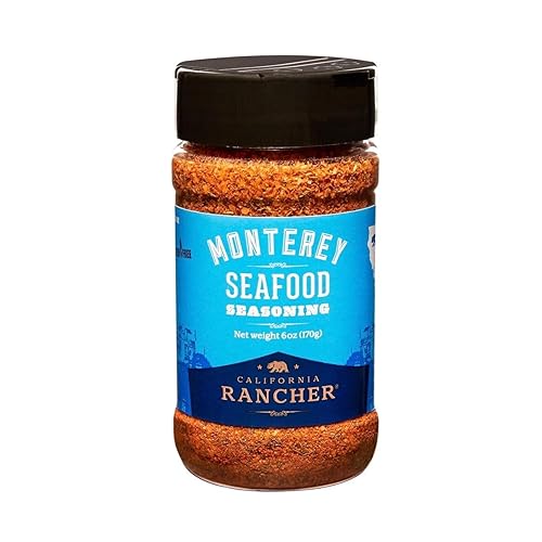 California Rancher Seafood Seasoning, 6oz | Lemon Dill Pepper Salt Blend, Coarse Texture, Gluten-Free, MSG-Free | For Salmon, Shrimp, Fish, Balanced