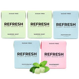 Refresh Gum, Xylitol, Natural, Sugar Free, Chewing Gum, Plastic Free, Natural Flavors & Organic Ingredients, Non GMO, Gluten Free, Vegan, 12 Count