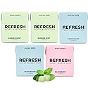 Refresh Gum, Xylitol, Natural, Sugar Free, Chewing Gum, Plastic Free, Natural Flavors & Organic Ingredients, Non GMO, Gluten Free, Vegan, 12 Count