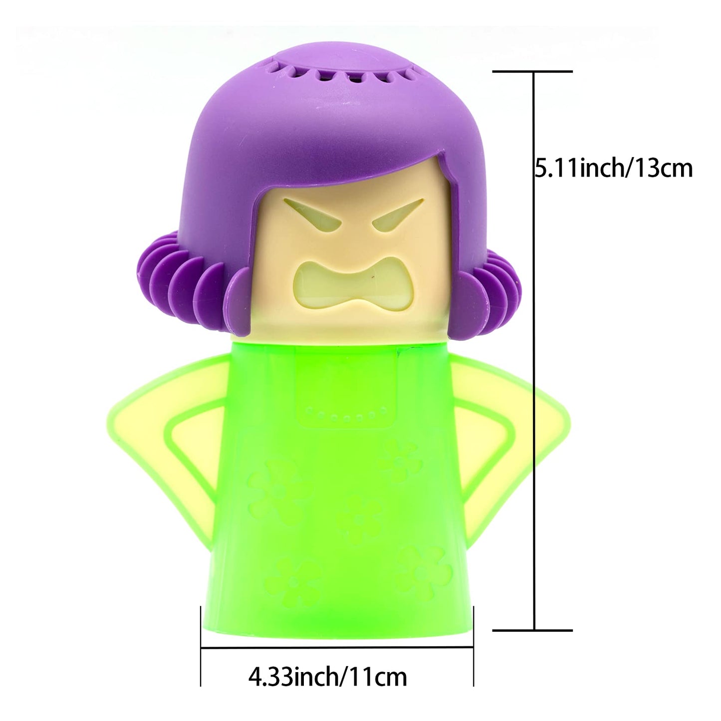 ZPCTECHGO Microwave Steam Cleaner Angry Mom, Steamer Cleaning with Vinegar and Water, Angry Mum Microwave Oven Cleaner for Kitchen Office Chemical