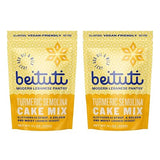 Beituti Turmeric Cake Mix with Semolina, Lebanese Sfouf Dessert, Vegan & Dairy Free, Just Add Oil & Milk, 14.1 oz 2 Pack