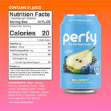 PERFY Nootropic Calm Soft Soda Drink Variety Pack | 4 Flavors: Dr. Perfy, Blood Orange Yuzu, Tropical Citrus, Fruit Punch (12oz Cans) | L-Theanine +
