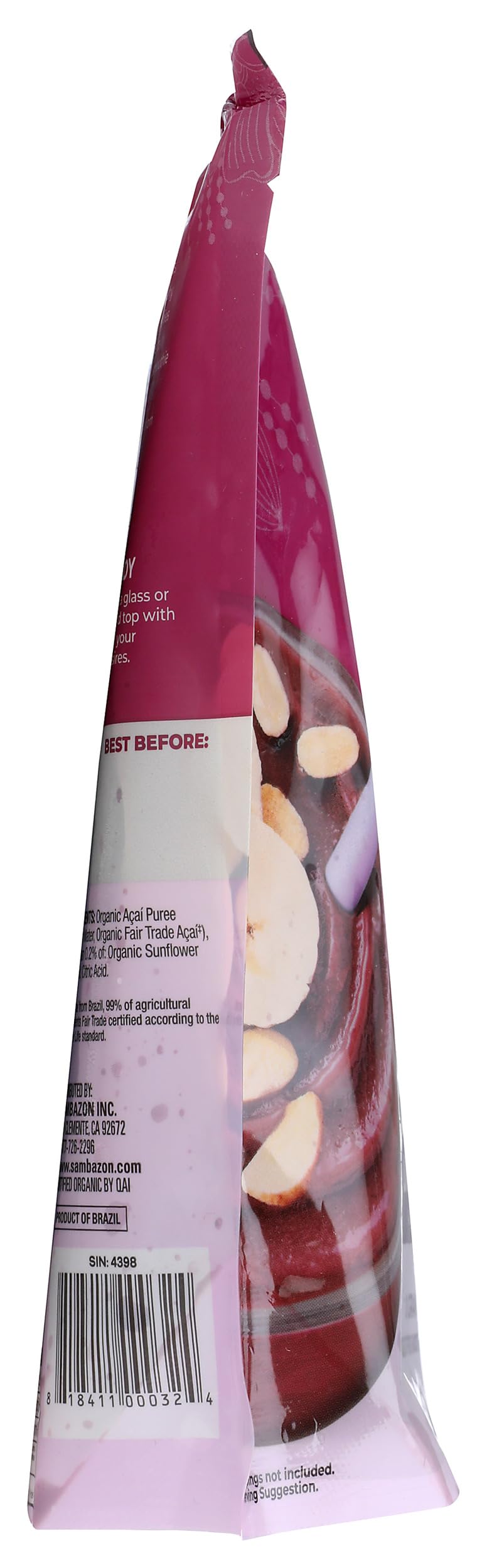 Sambazon Organic Unsweetened Acai Superfruit Packs, 14.1 OZ