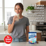 Enterex Diabetic Ready-to-Mix Nutritionally Complete Powder - No Added Sugar, Gluten Free, Vanilla Flavor, 400g (7 Servings)