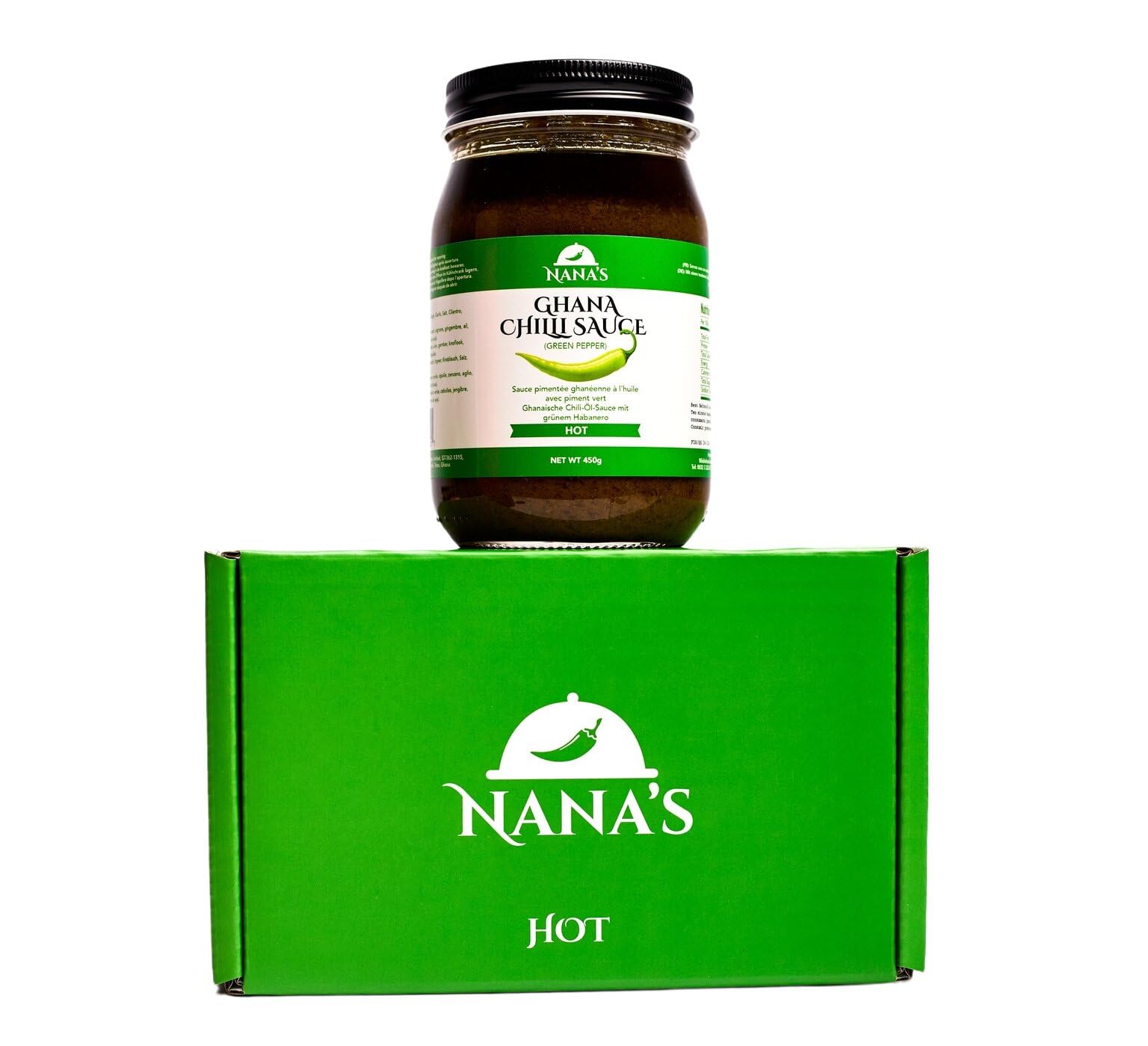 Nanas Kitchen African Chili Sauce - Shito Made with Fresh Chili & Spices, Adds Heat & Flavor to Any Dish, Traditional Ghana Recipe, Resealable Jar