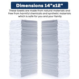 Simpli-Magic Cotton Shop Towels 14"x12" (90 Pack) - Reusable Cleaning Shop Rags for Automobiles, Industries, Garage and Homes (White)