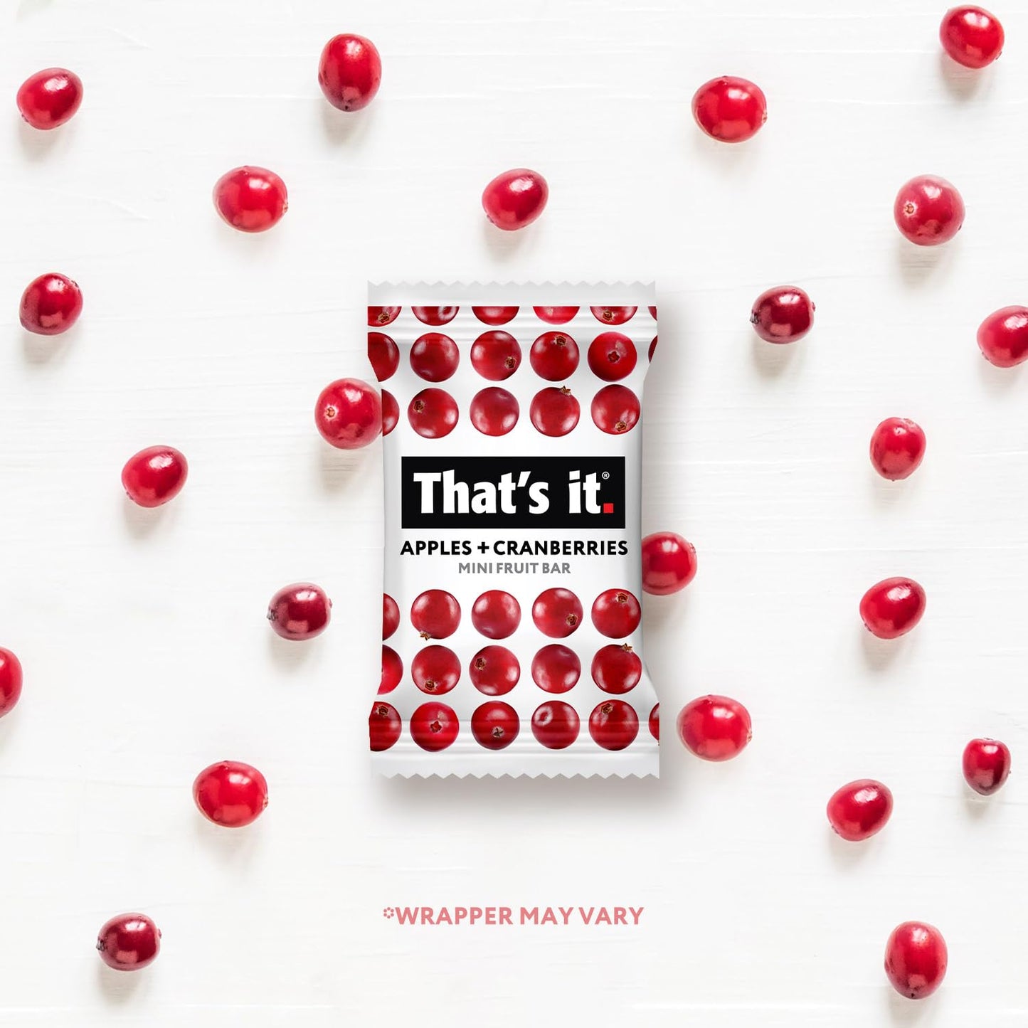 That’s it. Fun Size Fruit Bars Variety Pack (50 Pieces, 10g Each), Non-GMO, Kosher, Gluten Free, Breakfast Snacks, Allergy Friendly (Cranberry-Banana)