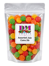Assorted JuJu Gummy Coins - 2 lb Bulk Bag - Cherry, Orange, Lemon & Lime - Soft & Chewy Dollar?Stamped Candy - Retro JuJu Treats for Parties, Candy
