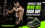 Strike Gum 5 packs of 5 Pieces |90mg natural caffeine|100mg alpha gpc| Sugar Free| Vegan | Made in the USA | Premium Energy Gum