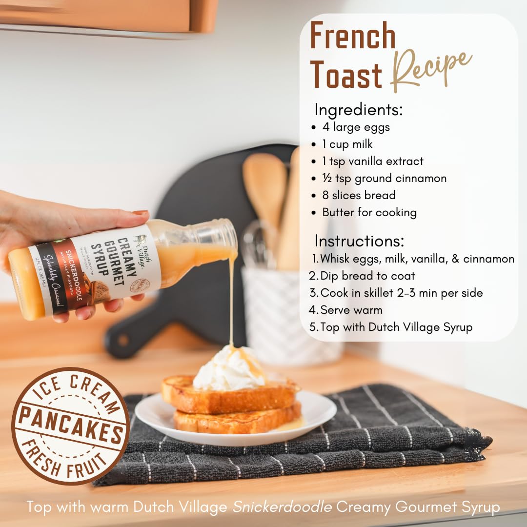 Creamy Gourmet Breakfast & Dessert Syrup | Organic Ingredients - Clean Label | No Preservatives, Artificial Flavors, or Corn Syrup | Gluten-Free |