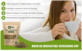 Mulberry Leaf Tea 8 Oz, Dried Crushed Leaves, Best Caffeine Free Tea - Way4Organic (8 Oz (3 Pack))