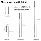 Retractable Gap Dust Cleaner, Under Refrigerator/Sofa Cleaning Tool, Microfiber Gap Duster with Extendable Pole 32-100 Inches, Suitable for Underneath