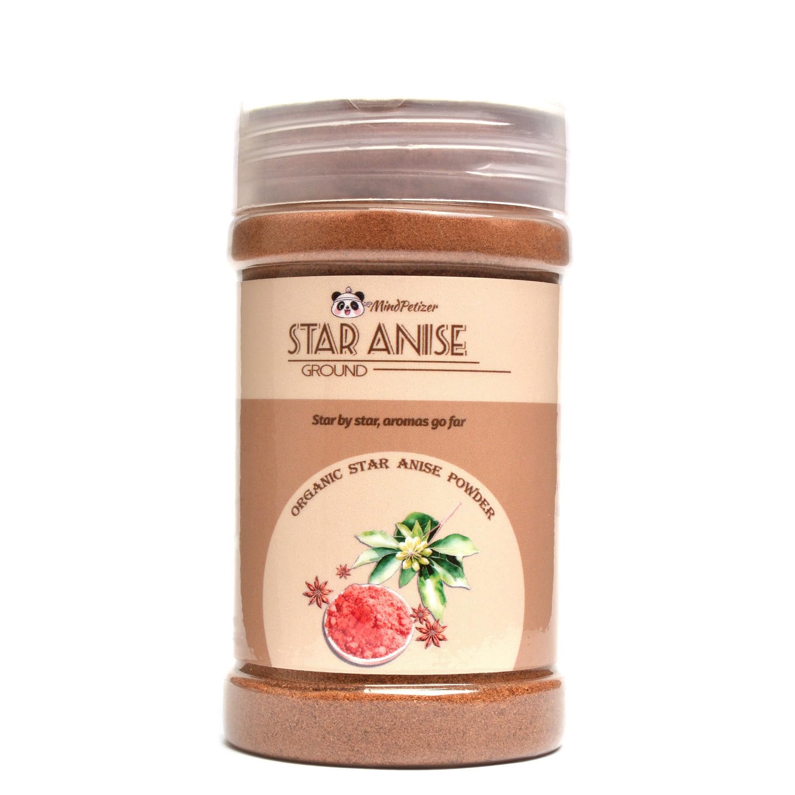 Star Anise Powder Organic 2.6oz - Ground Chinese Star Anise Seeds | Dried Spice from Whole Organic Seeds for Baking, Tea, Desserts, Soups, Marinades