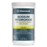 Chemwell Caustic Soda (2 lbs) - Pure Sodium Hydroxide Lye for Soap Making, Cleaning, Drain Opening or Maintenance & Industrial Use