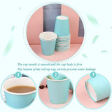 Huaiid 100 Pack 3 oz Paper Cups, Bathroom Paper Cups, Mouthwash Cups for Snack, Espresso, Perfect for Home Condos Rvs Campers (Blue)