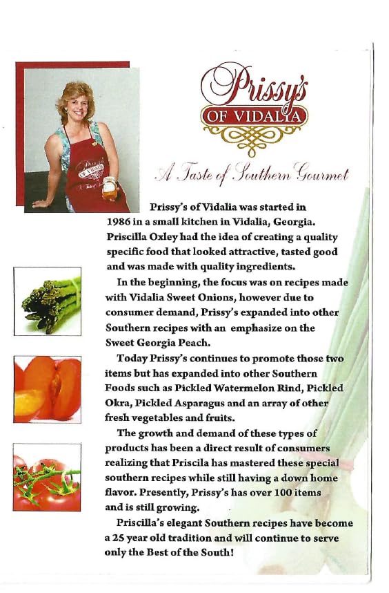 Prissy's of Vidalia Sweet Onion BBQ Sauce - Real Vidalia Onion Barbecue Sauce for Ribs, Chicken, & Pulled Pork - Small-Batch Southern Gourmet BBQ