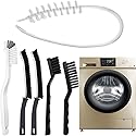Washing Dryer Machine Rubber Seal Cleaning Brush Kits, Front Load Washer Cleaner Tools-1 PC Drum Slot Clean Brush & 5 PCS Crevice Cleaning Brushes
