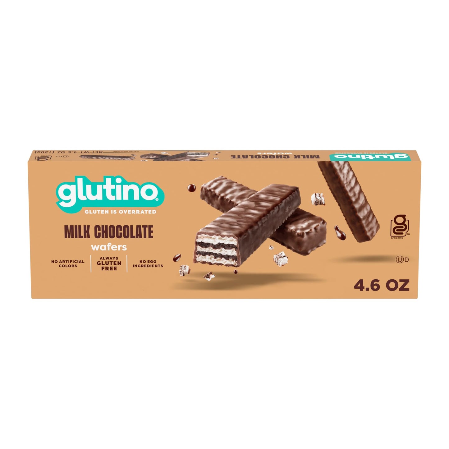Glutino Gluten Free Wafers, Milk Chocolate, 4.6 Ounce