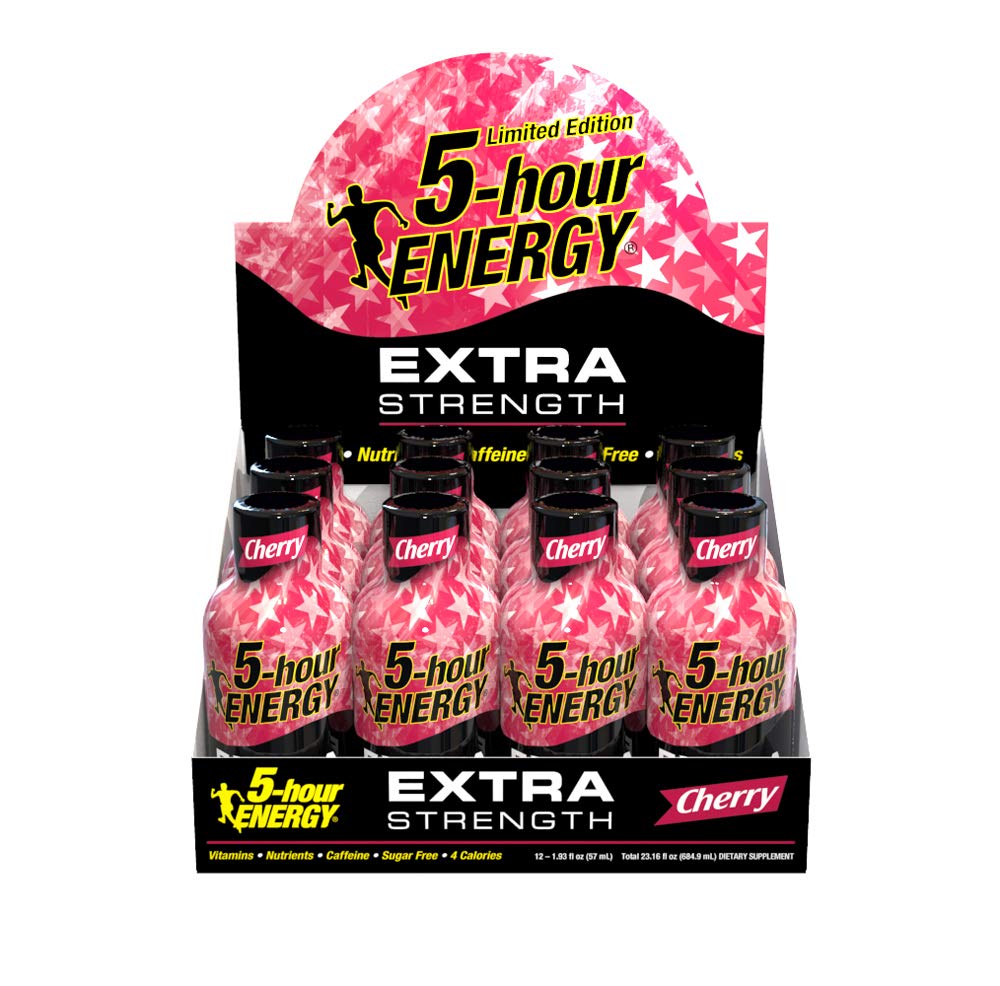 5-hour ENERGY Shot, Extra Strength Cherry, 1.93 Ounce, 24 Count