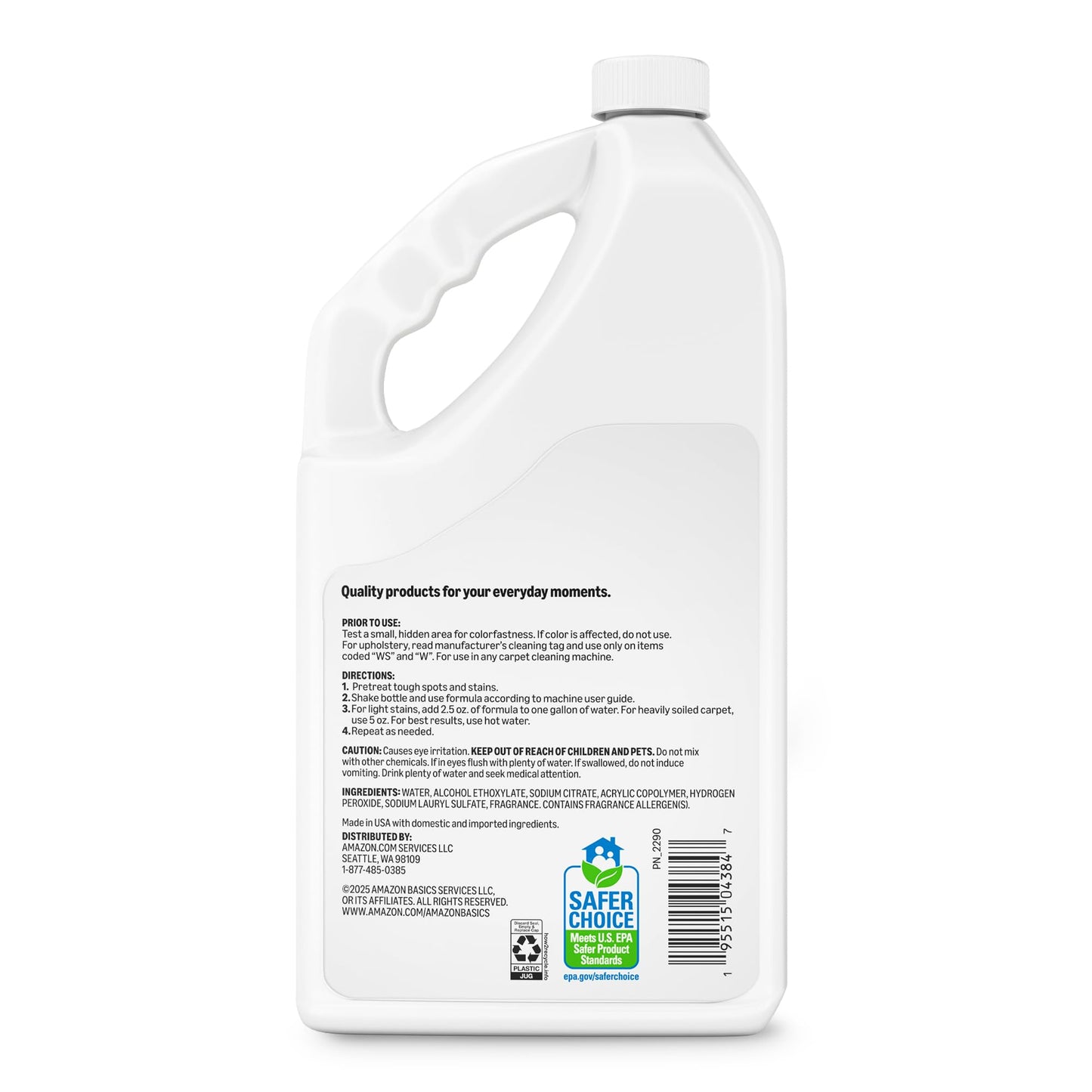 Amazon Basics Carpet Cleaner, Carpet Stain Remover, Fresh Scent, 64 fl oz, Packaging May Vary
