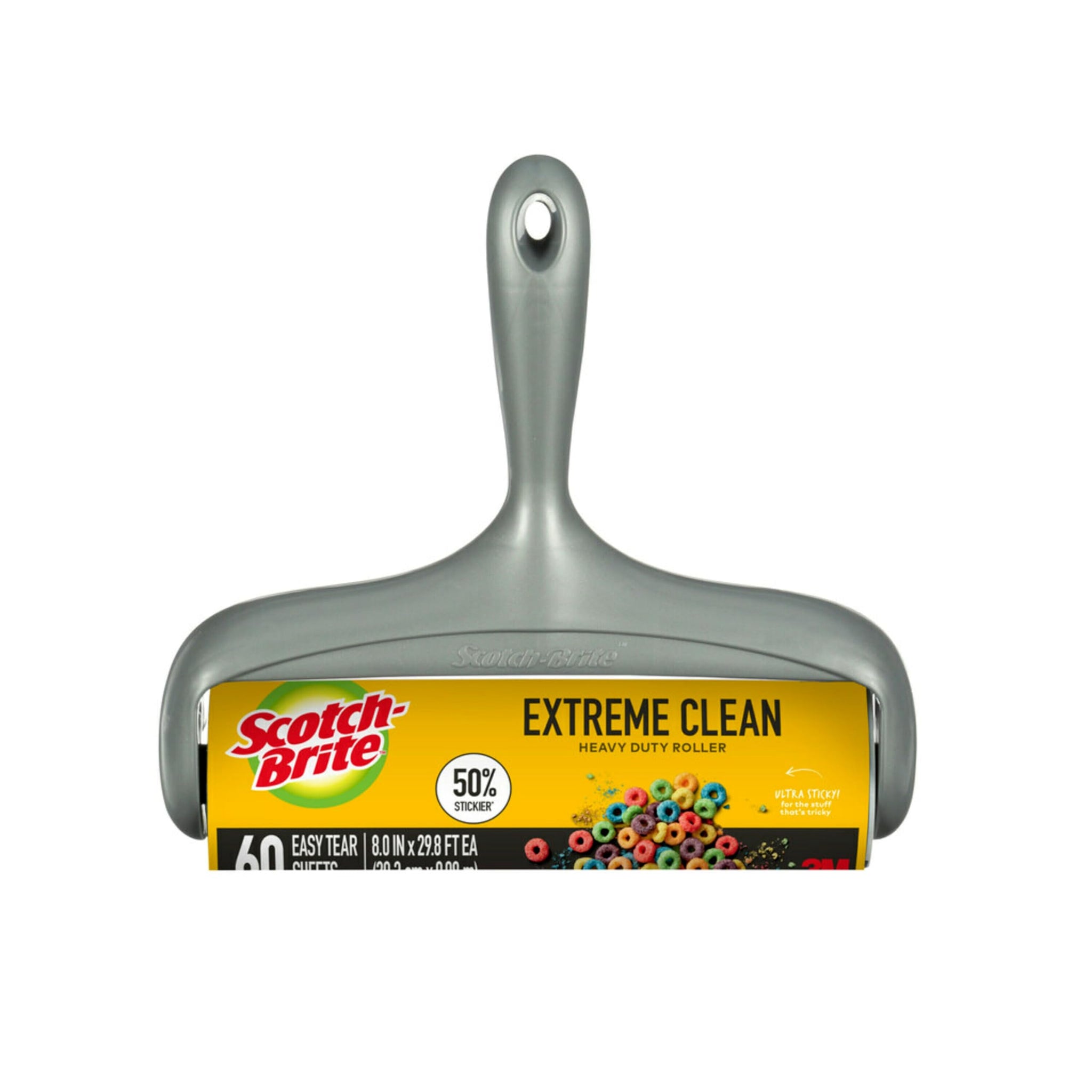 Scotch-Brite Extreme Clean Large Lint Roller, 50% Stickier*, Heavy Duty for Removing Debris and Pet Hair on Clothes, Furniture, Cars, Offices & More