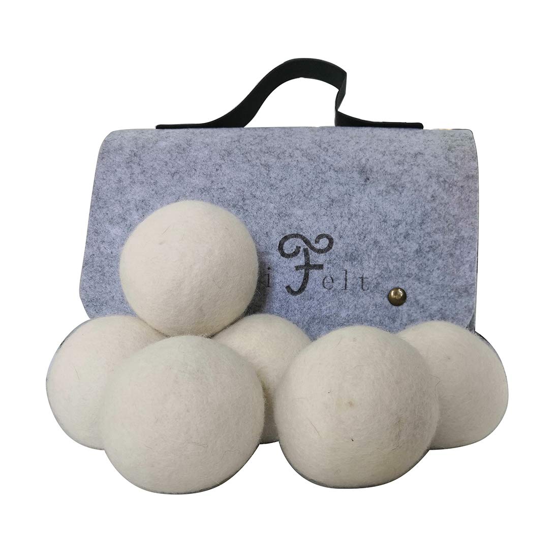 BeFur Reusable Wool Drayer Balls 6 Pack XL Laundry Washing Fabric Softener - 8cm ball
