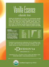 Davidson's Organics, Vanilla Essence, 8-count Tea Bags, Pack of 12
