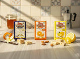 Flora Foods Assorted Italian Torrone - 18 Almond Honey Nougat Pieces - Vanilla, Lemon & Orange Flavors - Less Than 60 Calories Each - Made in Italy