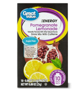 Great Value Sugar Free, Low Calorie ENERGY Pomegranate Lemonade Drink Mix