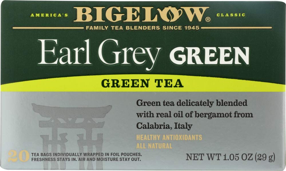 Bigelow Tea Green Tea - Earl Grey - Case of 6 - 20 BAG