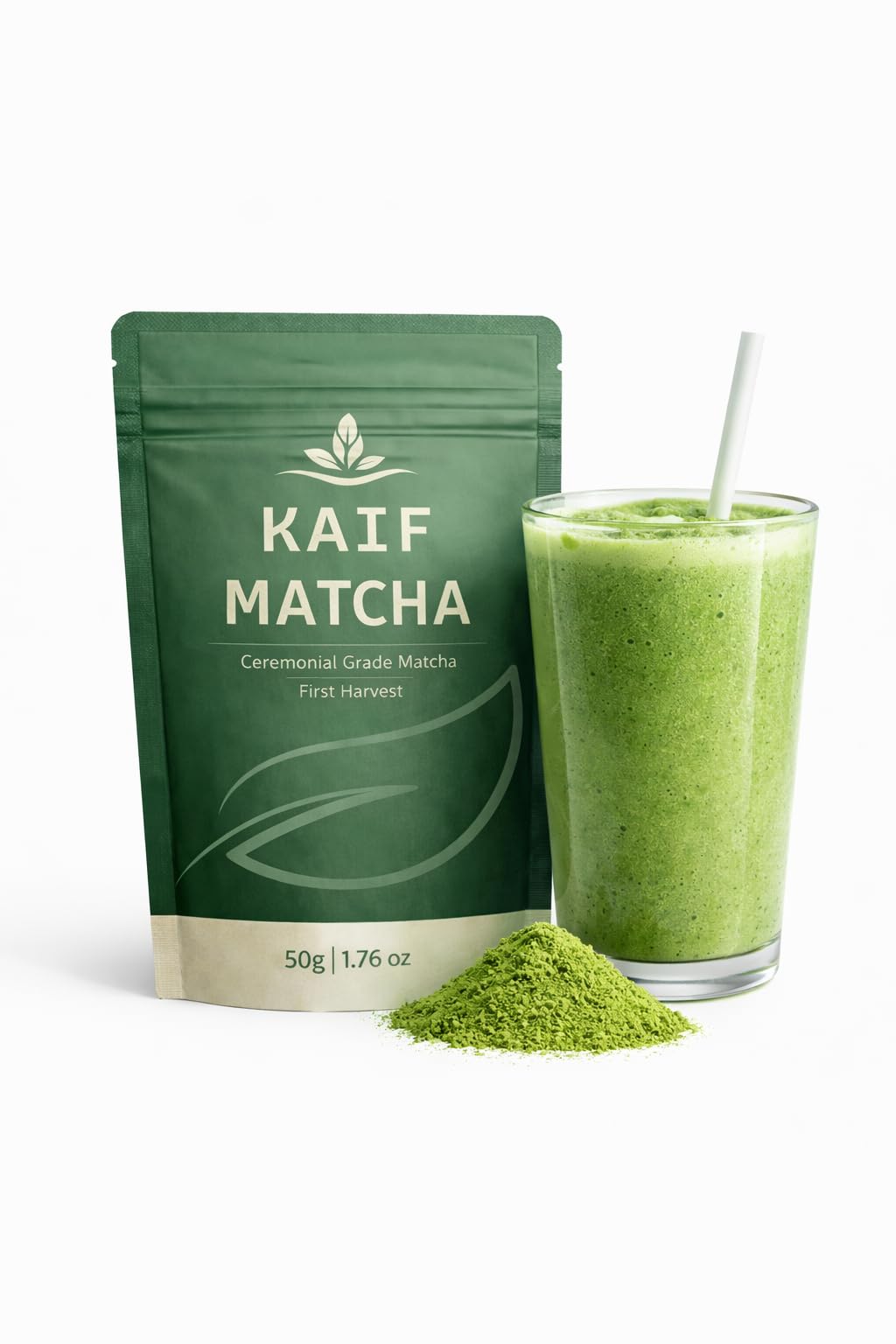 KAIF Ceremonial Grade Matcha Powder 50g Premium First Harvest Green Tea Smooth Taste for Lattes & Smoothies Natural Clean Energy & Antioxidants