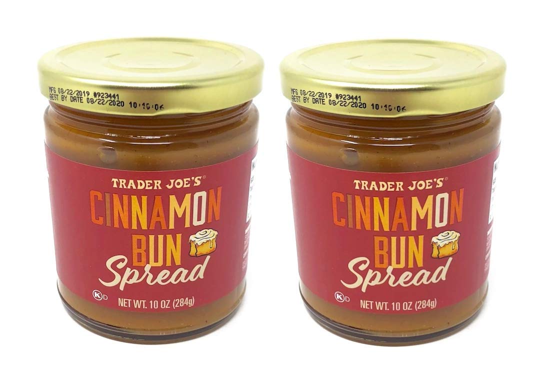 Trader Joes Cinnamon Bun Spread - Pack of 2 Jars - 10 oz Per Jar - Seasonal Item (S?t ?f ?w?)