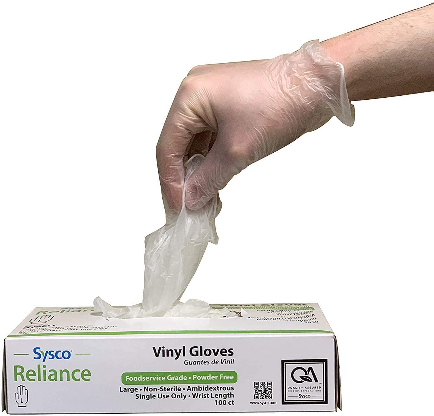 Sysco New Disposable Vinal Gloves Large 100 Per Box…