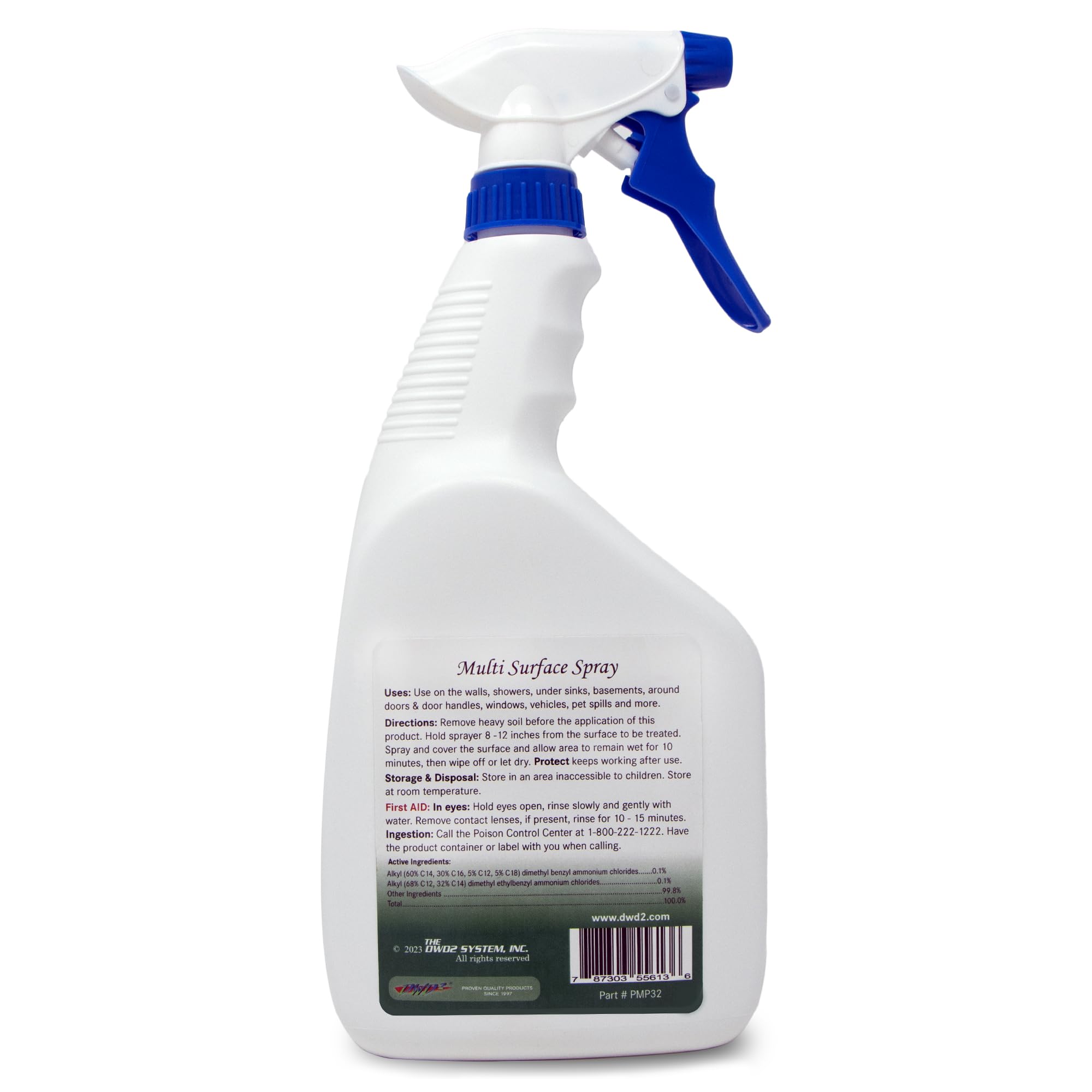 DWD2 Protect Multi-Surface Odor Control Spray 32 oz - Plant-Derived Formula for Hard & Soft Surfaces, Non-Toxic Indoor Freshening Solution for Home