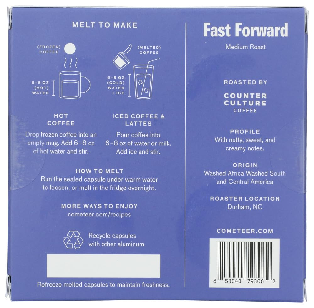 Cometeer, Fast Forward Medium Coffee Capsules, 3.6 Ounce