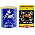 Alto Grande Super Premium Ground Coffee 8.8 Ounce Canister and Yaucono Ground Coffee 10 Ounce Canister Puerto Rico Variety Bundle
