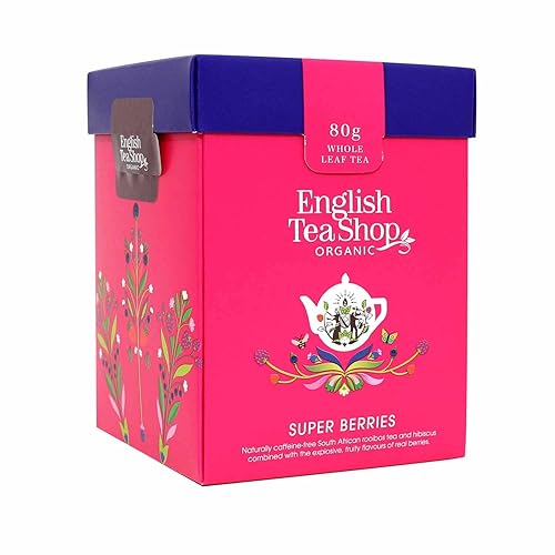 English Tea Shop Organic Super Berries - 80g Whole Leaf Tea Pack, 80g