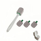Pumice Toilet Brush Scrubber with 9.5” Handle - 1 Scrubber + 4 Pumice Stones - Remove Hard Water Stains, Rust & Lime from Toilet, Tub, Tile, Grill