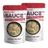 Le Sauce & Co. Savory Garlic & Butter Sauce for Moms & Cooks - Gourmet Meal Solution with Garlic, Heavy Cream & Chicken bone broth - Real Food
