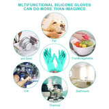 Dishwashing Rubber Gloves 3 Pairs, Aixingyun Non-Slip Household Laundry Kitchen Cleaning Gloves, Reusable PU Waterproof Latex Gloves Gift for Mom